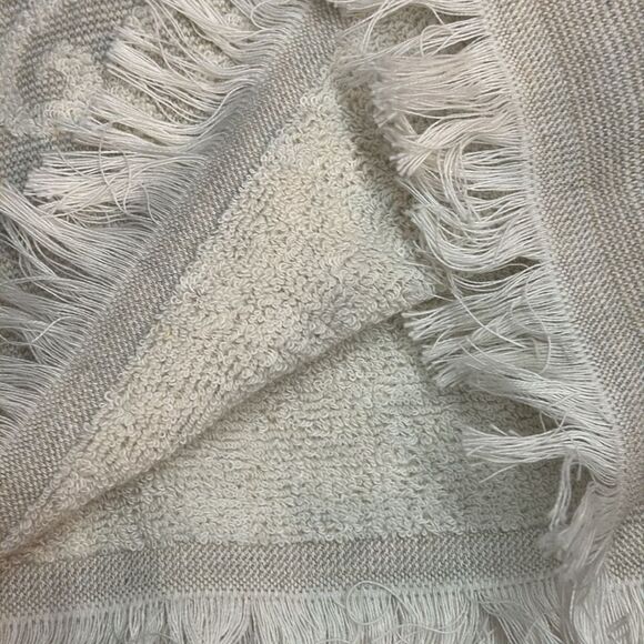 Common Thread shower curtain Farmhouse Texture 100%cotton Medallion Border NWT - Picture 8 of 8